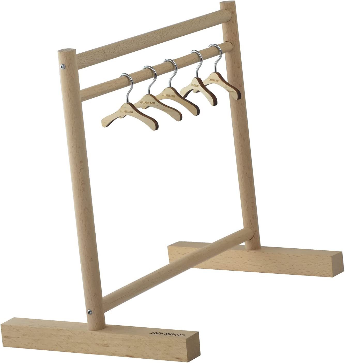 批發(fā)寵物衣架貓狗玩偶服裝架木質(zhì)衣架子鳥類棲息支架鸚鵡迷你站架